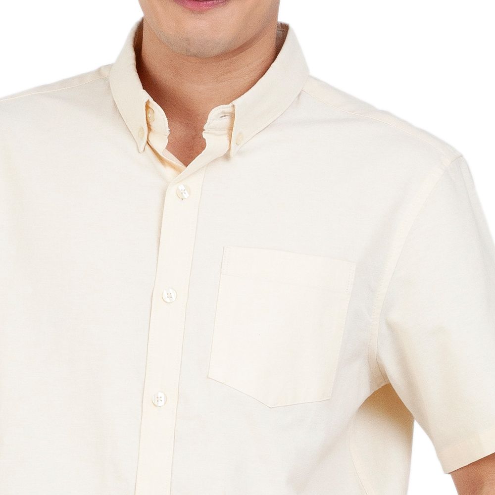 MESTYLE เสื้อเชิ้ตแขนสั้นสีเหลือง ไซส์ S