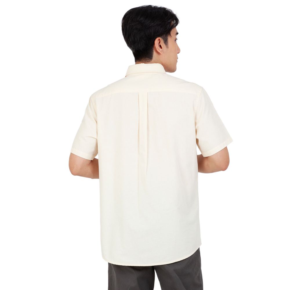 MESTYLE เสื้อเชิ้ตแขนสั้นสีเหลือง ไซส์ S