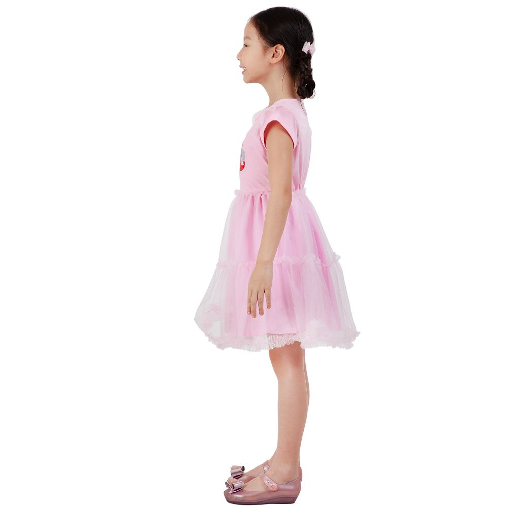 DISNEY KNIT DRESS ARIEL PINK SIZE 7