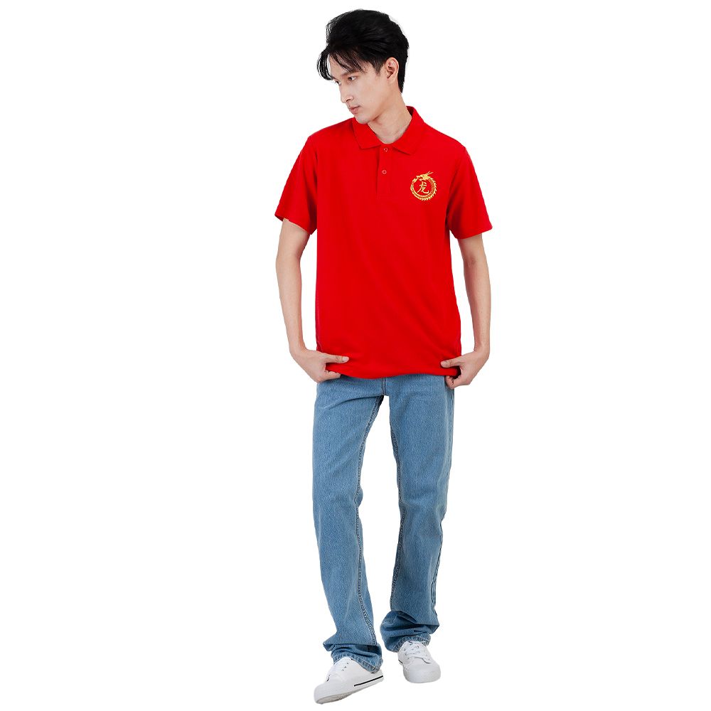 MESTYLE เสื้อโปโลตรุษจีน สีแดง ไซซ์ S