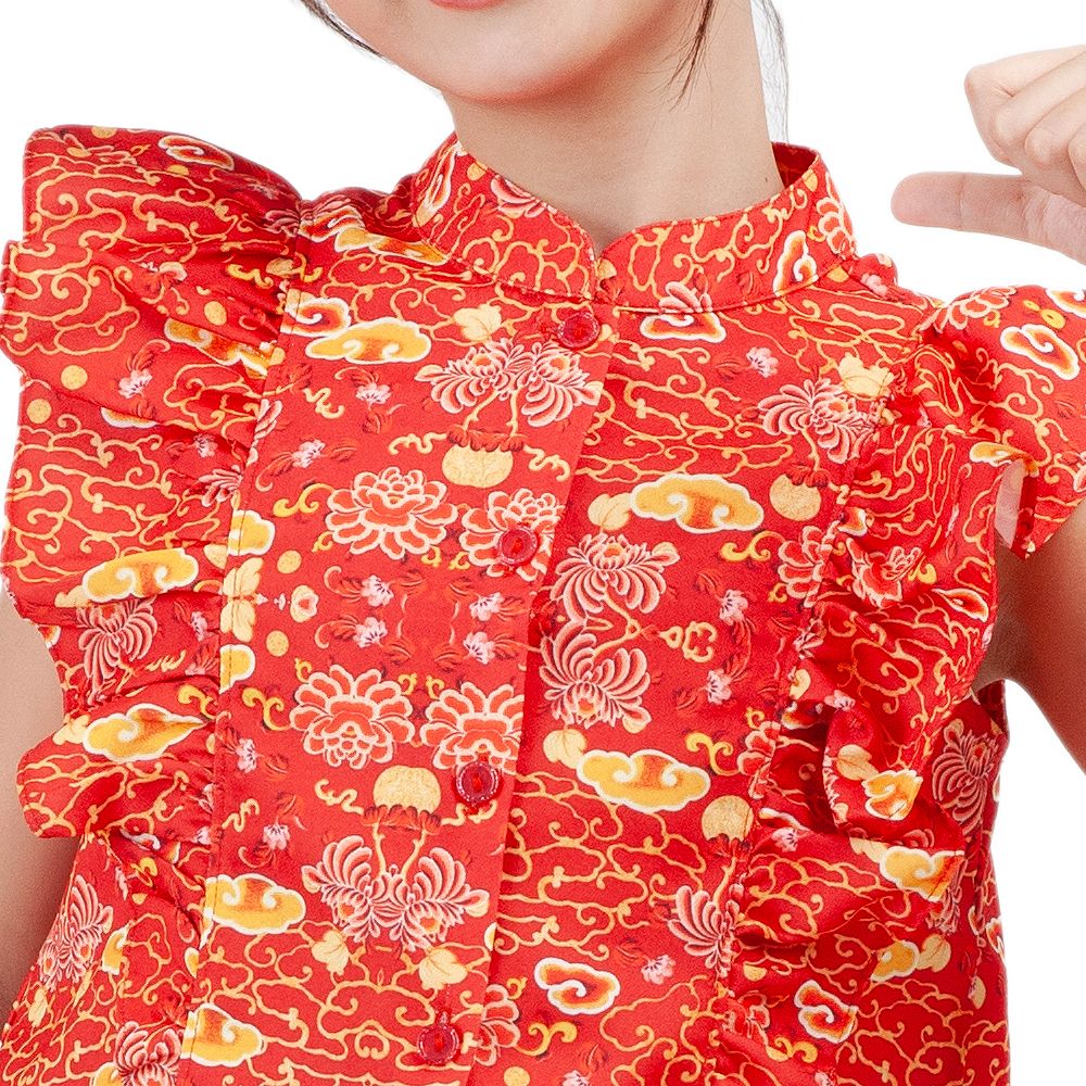 MESTYLE ชุดเซ็ทผ้าทอตรุษจีน สีแดง ไซส์ 7