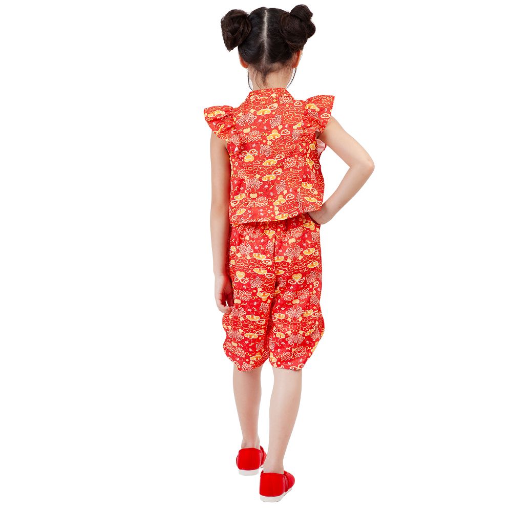 MESTYLE ชุดเซ็ทผ้าทอตรุษจีน สีแดง ไซส์ 9