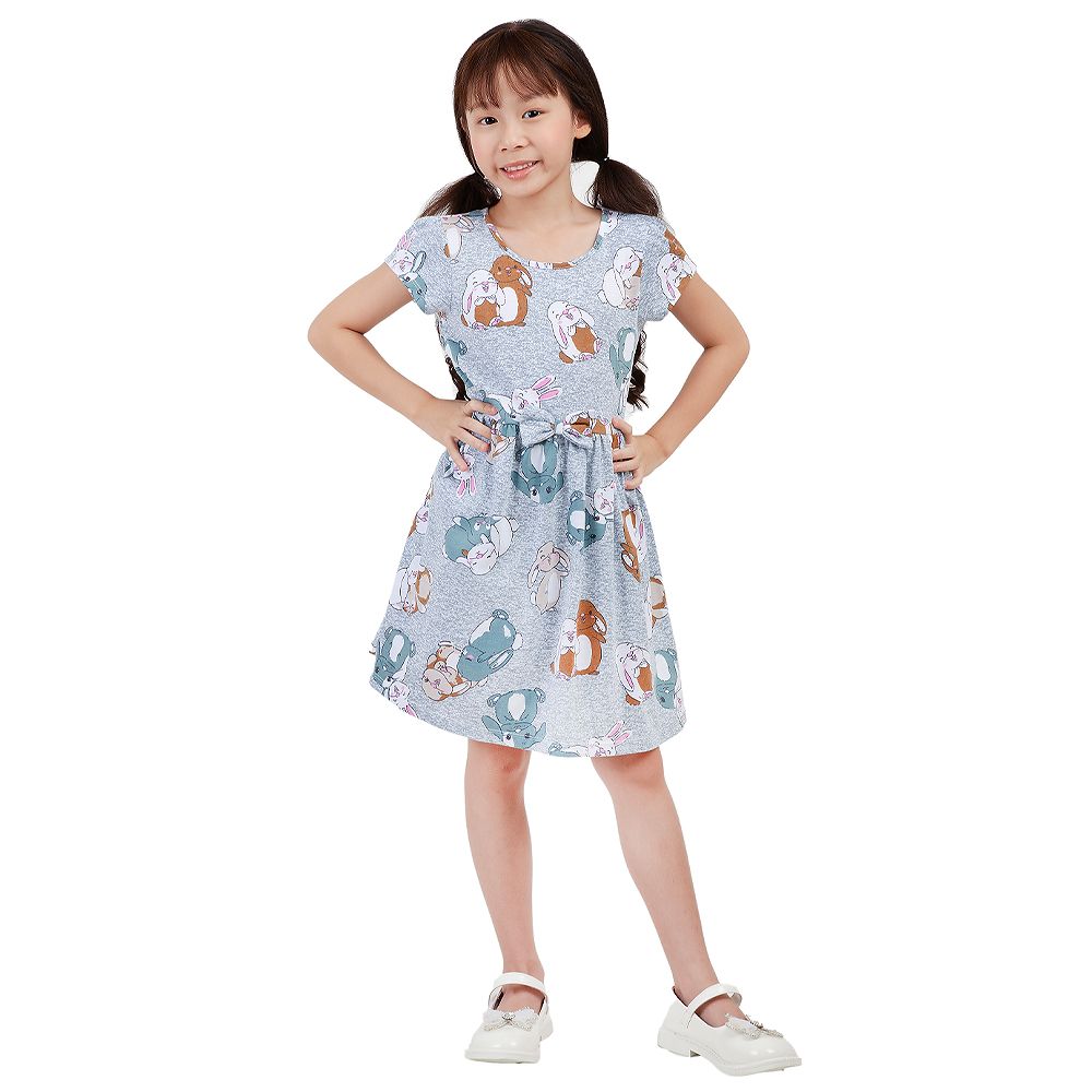 MESTYLE KNIT RABBIT PRINTED DRESS SIZE 5