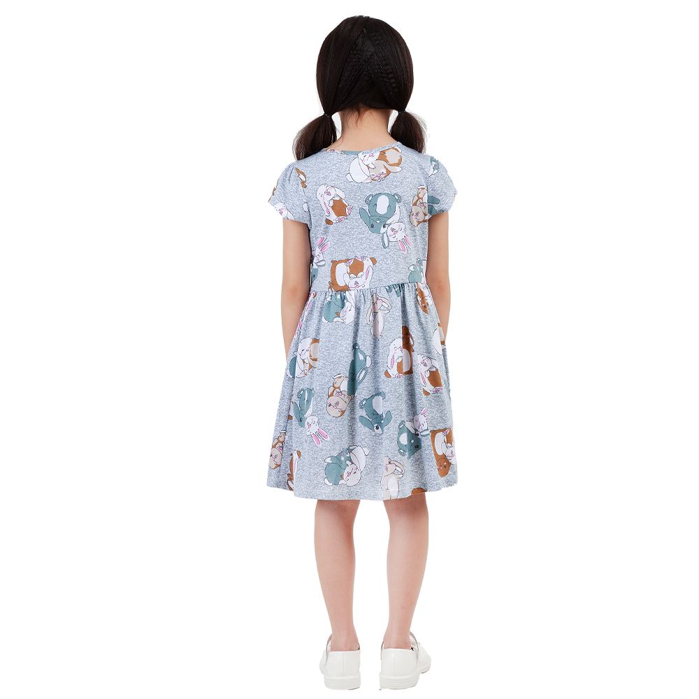 MESTYLE KNIT RABBIT PRINTED DRESS SIZE 5