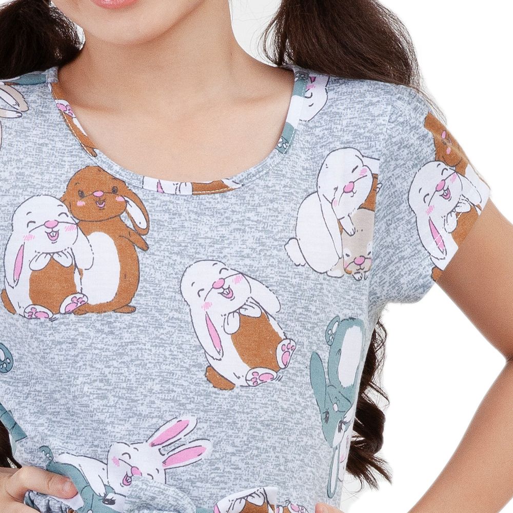 MESTYLE KNIT RABBIT PRINTED DRESS SIZE 5