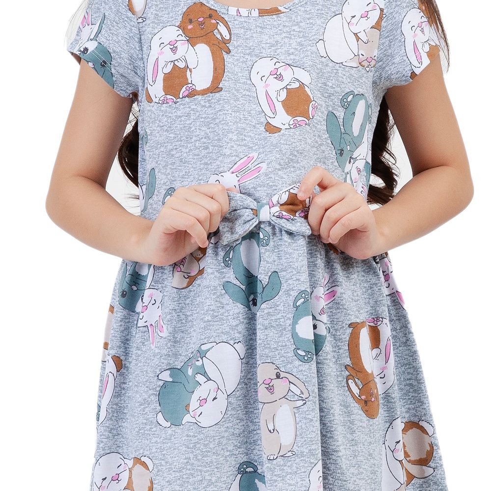MESTYLE KNIT RABBIT PRINTED DRESS SIZE 5