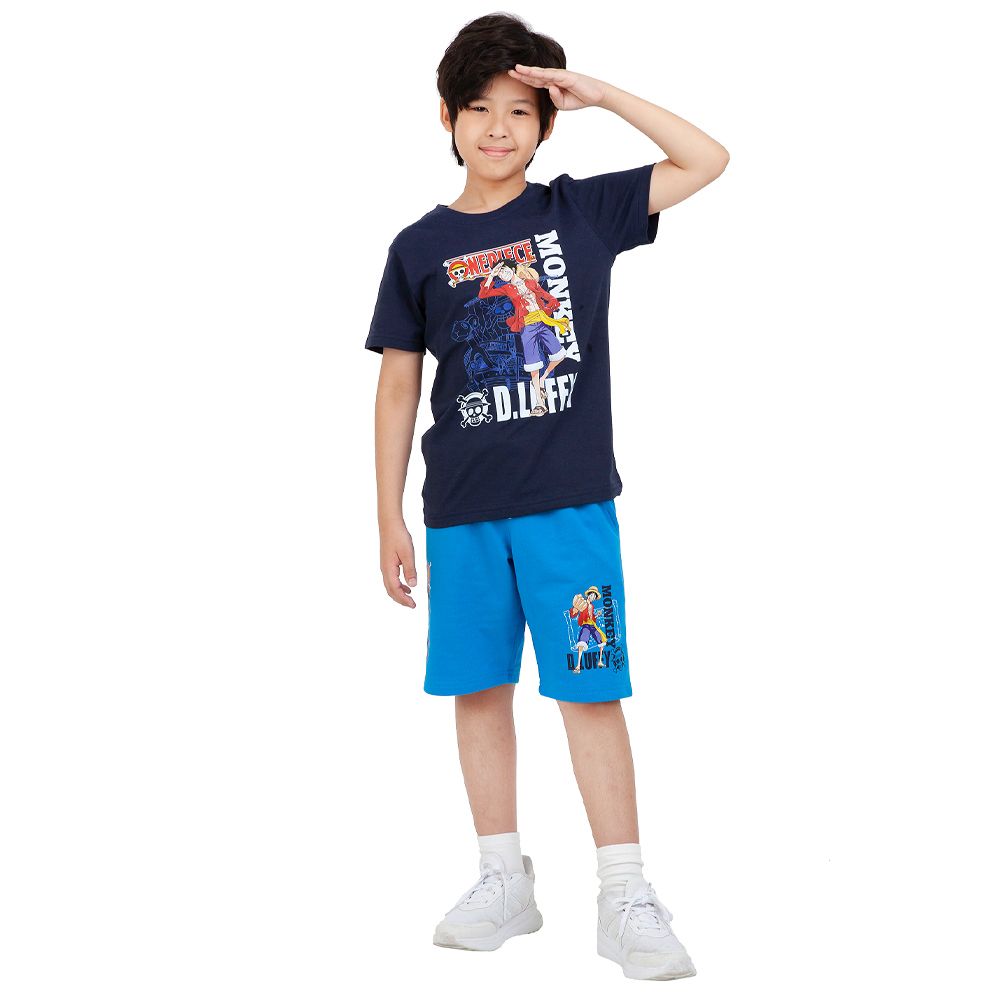 CHARACTER เสื้อแขนสั้น ONE PIECE สีกรมท่า ไซส์ 9