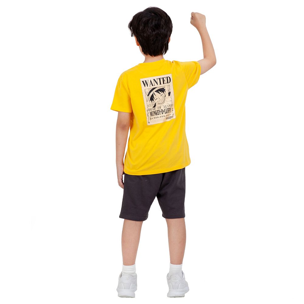 CHARACTER เสื้อแขนสั้น ONE PIECE สีเหลือง ไซส์ 5