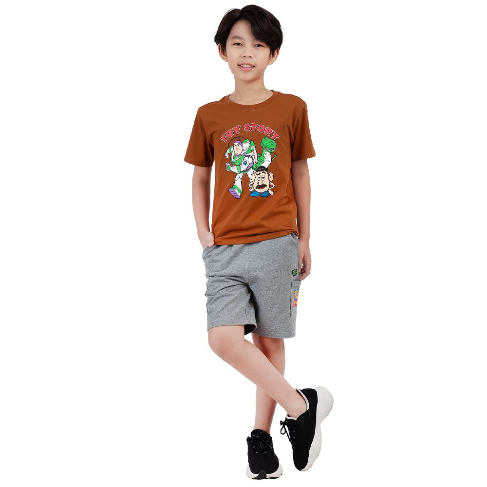 CHARACTER เสื้อแขนสั้น TOY STORY สีน้ำตาล ไซส์ 9