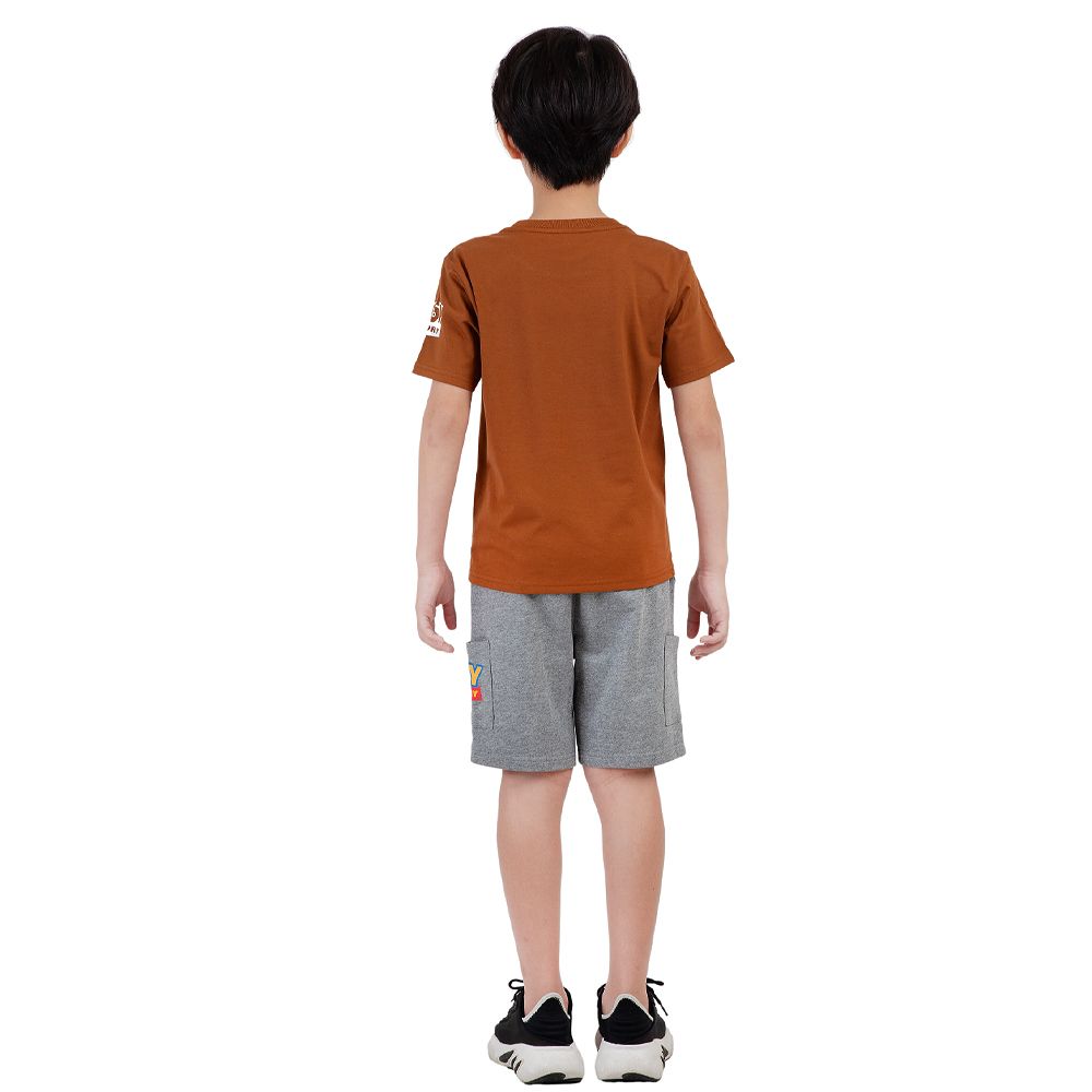 CHARACTER เสื้อแขนสั้น TOY STORY สีน้ำตาล ไซส์ 9