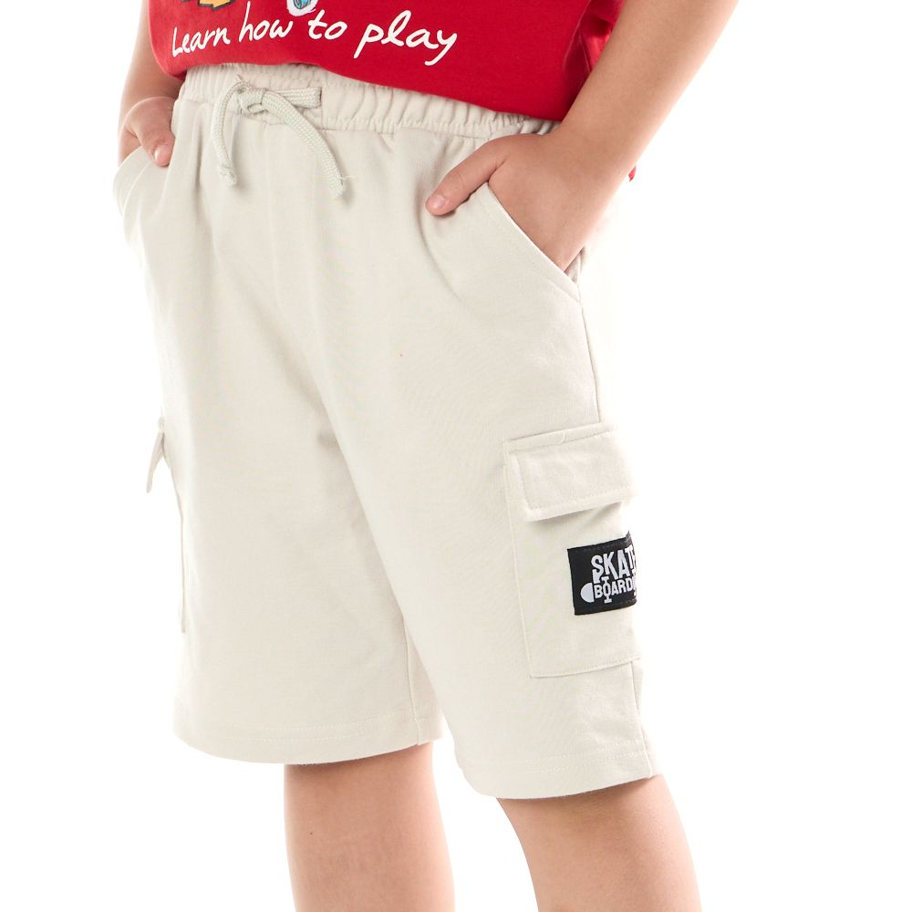 MESTYLE กางเกงขาสั้น SKATE สีครีม ไซส์ 5