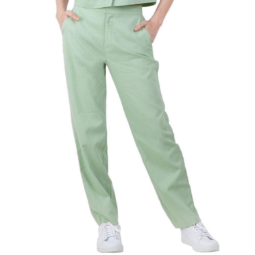 MESTYLE กางเกงขายาวแต่งดีเทล สีเขียว ไซซ์ XL