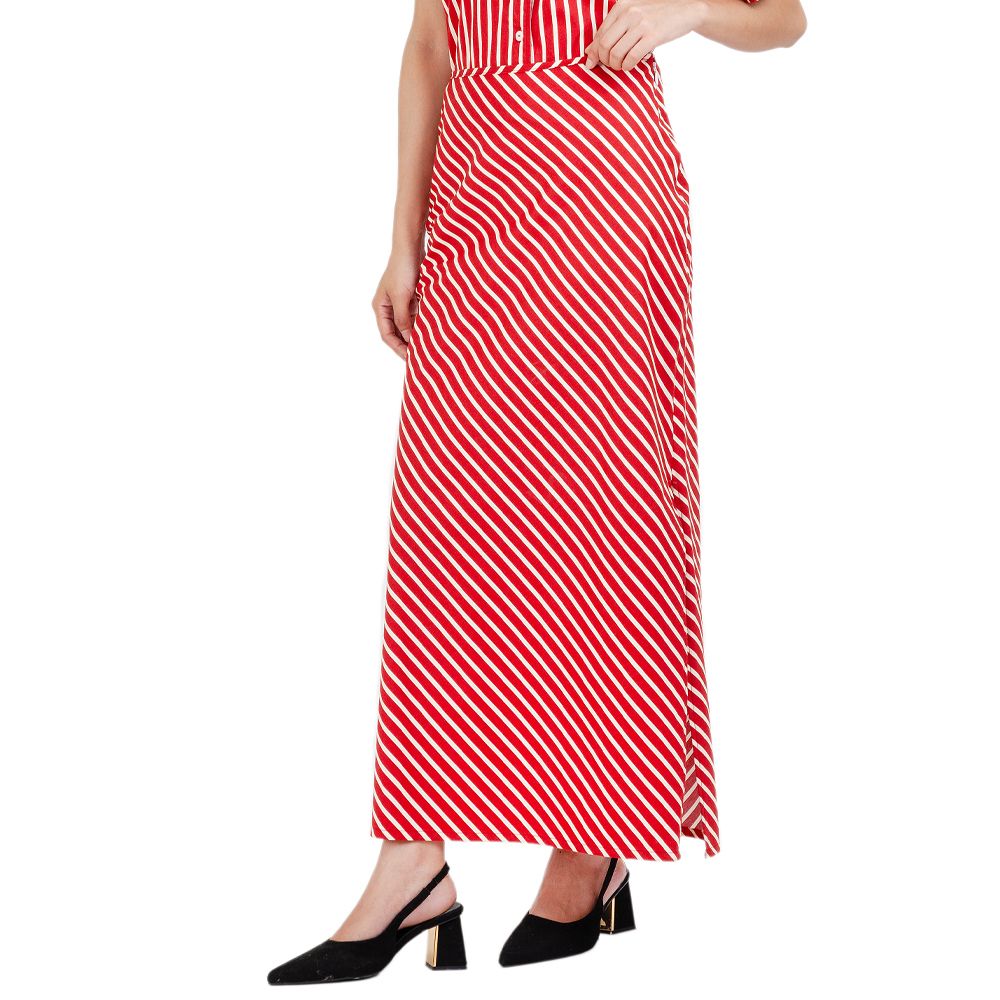 MESTYLE กระโปรงพิมพ์ลายสีแดง ไซส์ S