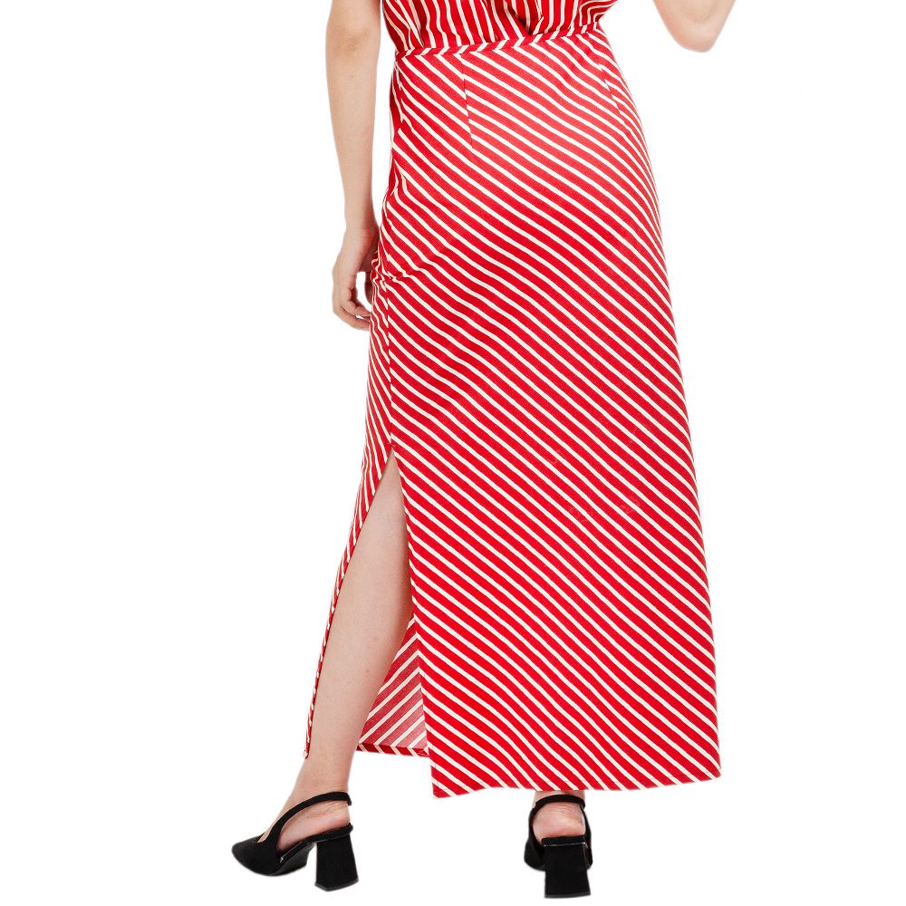 MESTYLE กระโปรงพิมพ์ลายสีแดง ไซส์ S