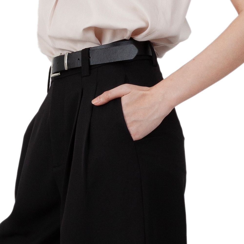 MESTYLE กางเกงขายาวแต่งดีเทล สีดำ ไซซ์ 2XL