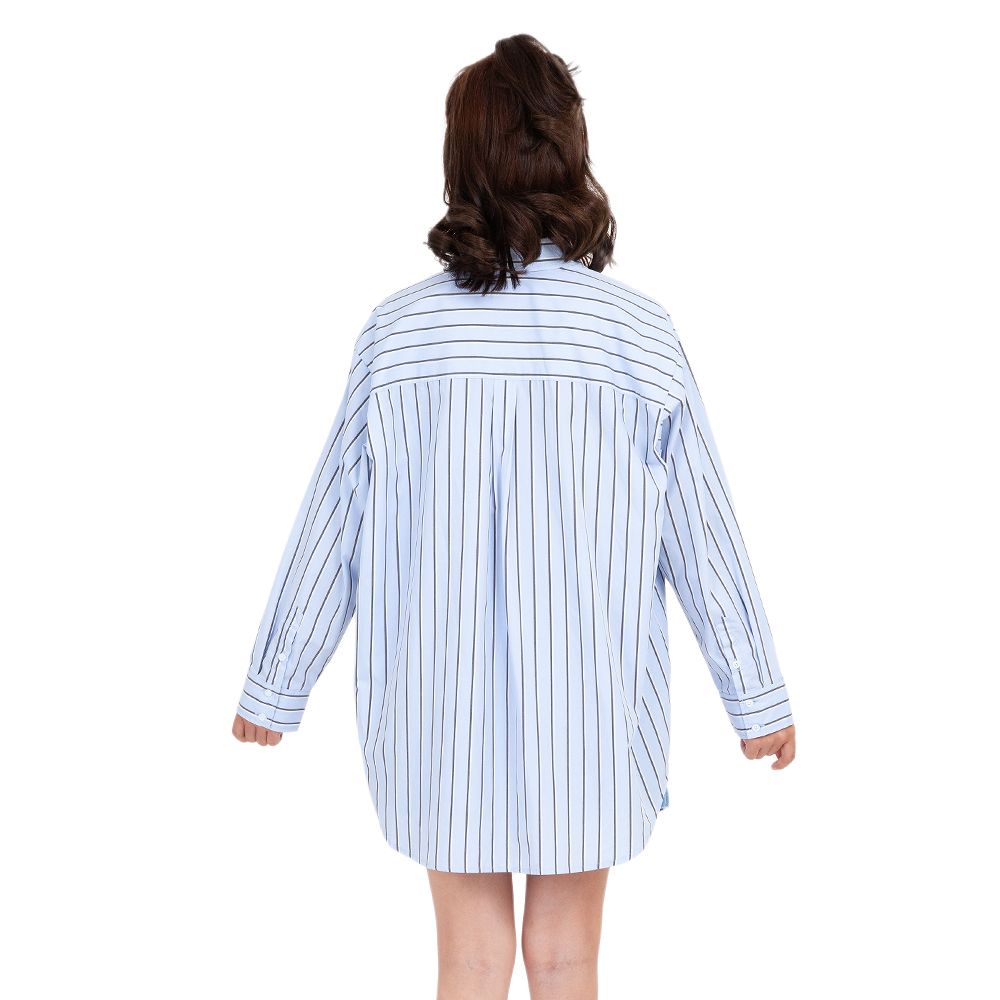 MESTYLE DISNEY เสื้อเชิ้ตริ้วทอยสตอรี่สีฟ้า ไซส์ L