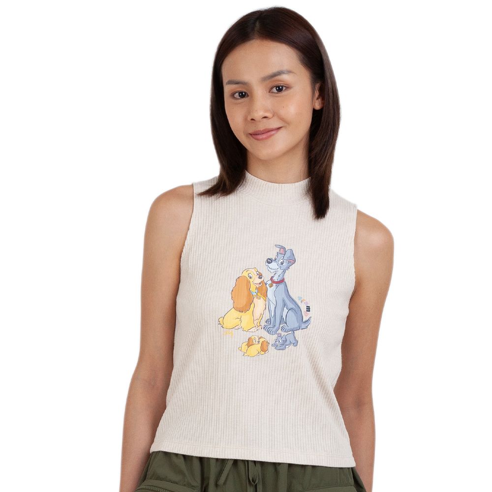 MESTYLE DISNEY เสื้อยืดเลดี้แทรมป์สีครีม ไซส์ M