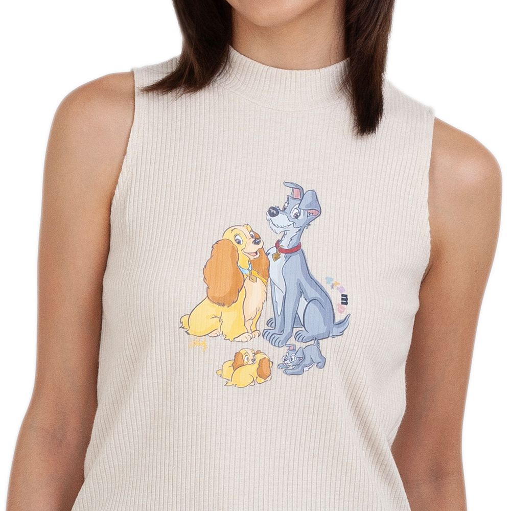 MESTYLE DISNEY เสื้อยืดเลดี้แทรมป์สีครีม ไซส์ L