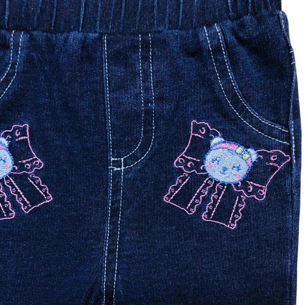 MESTYLE KNIT DENIM LEGGINGS PETIT PUFFY MEDIUM SIZE 9-12
