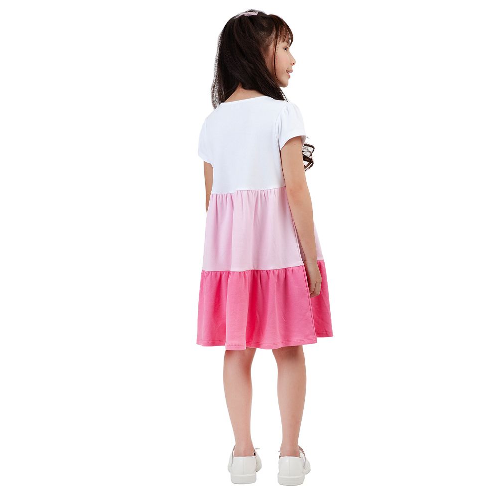 MESTYLE KNIT LAYERED DRESS PINK SIZE 9