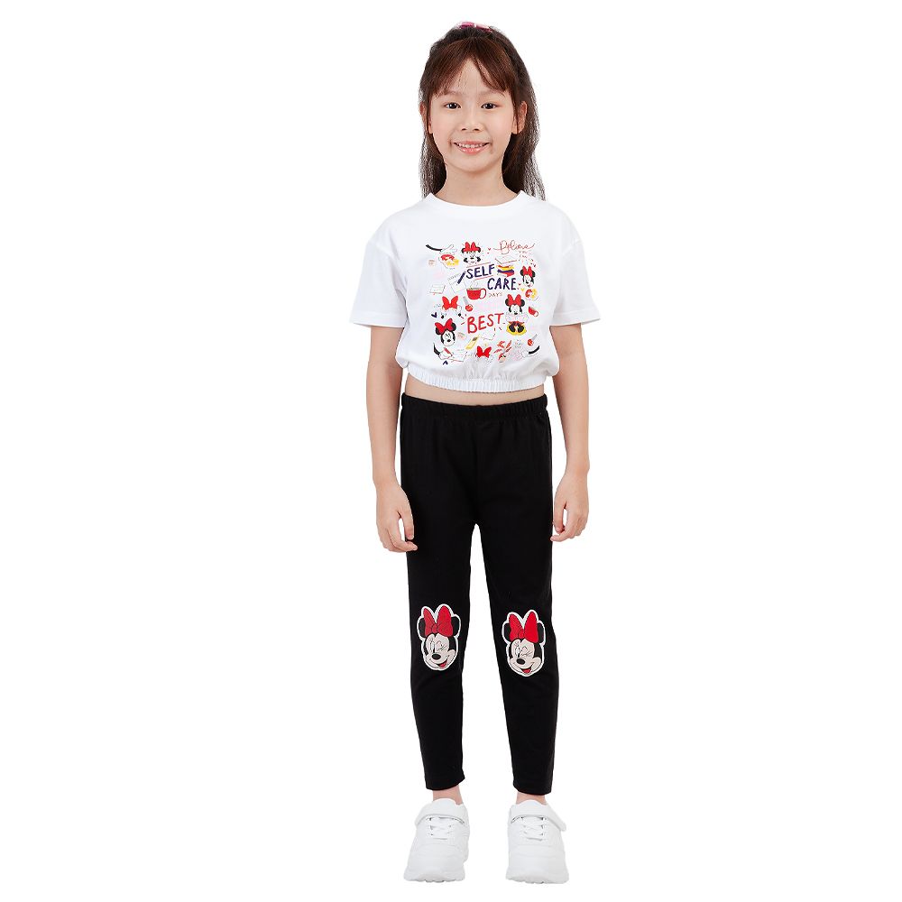 DISNEY KNIT PANTS WITH PRINT MINNIE BLACK SIZE 5