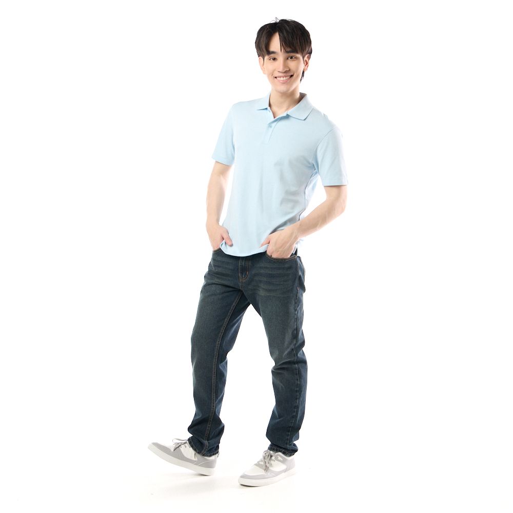 MESTYLE โปโลคริปคูล สีฟ้า ไซซ์ XL