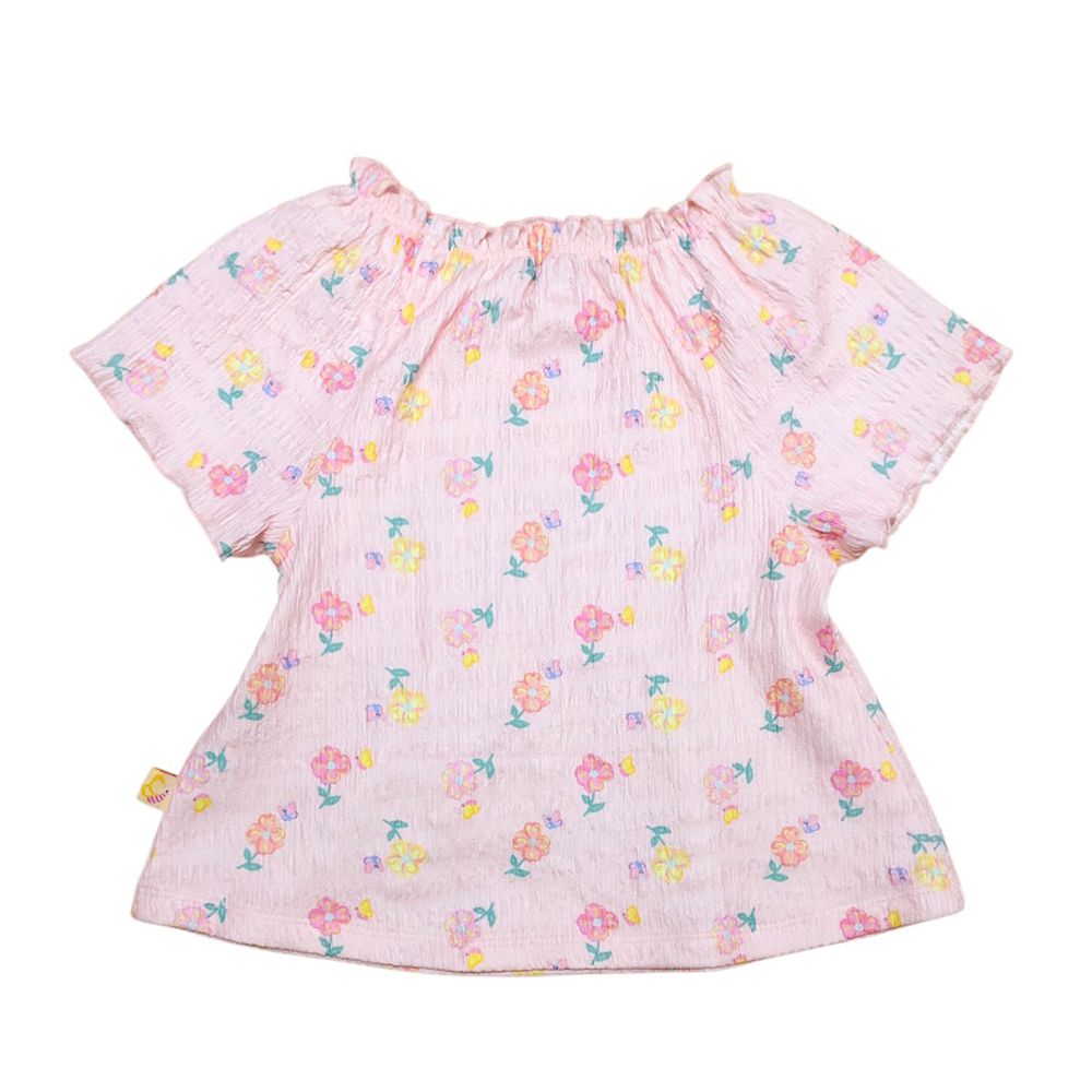 MESTYLE เสื้อแขนสั้นพิมพ์ SUNSHINE สีโอโรส ไซส์ 2