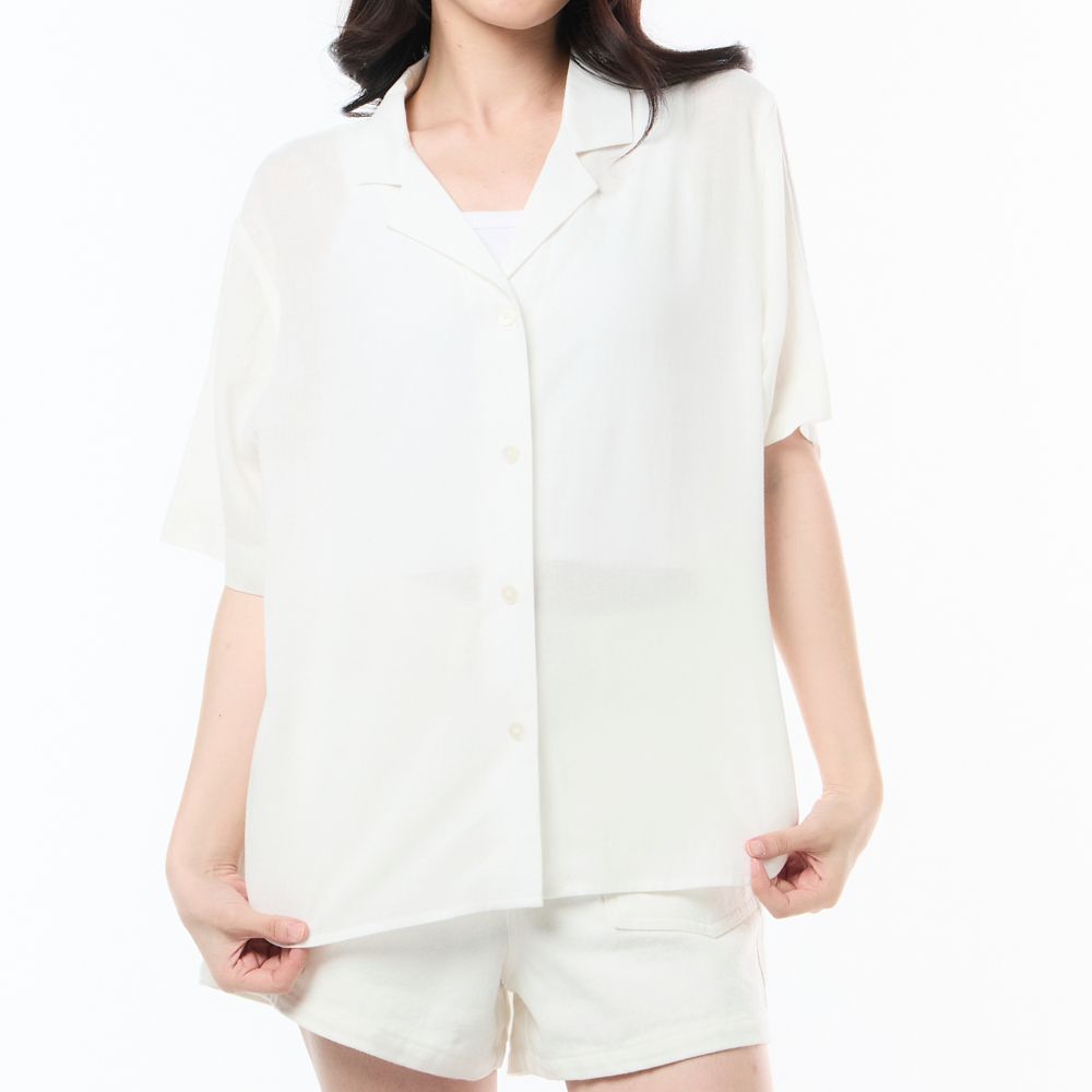 MESTYLE BLOUSE W-DETAIL WHITE SIZE M