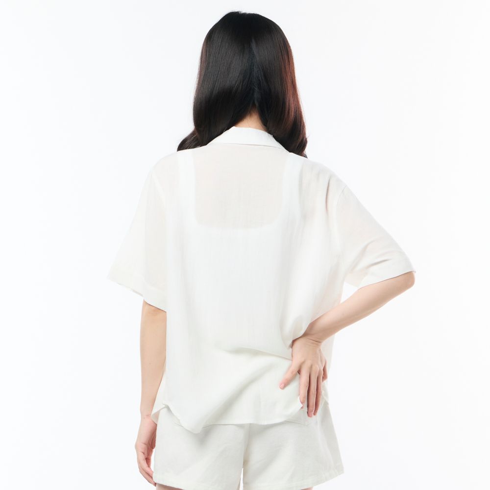 MESTYLE BLOUSE W-DETAIL WHITE SIZE M