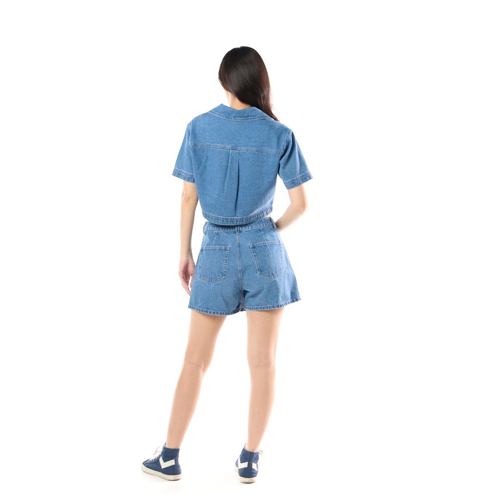 MESTYLE DISNEY DENIM BLOUSE MICKEY DENIM DARK SIZE S