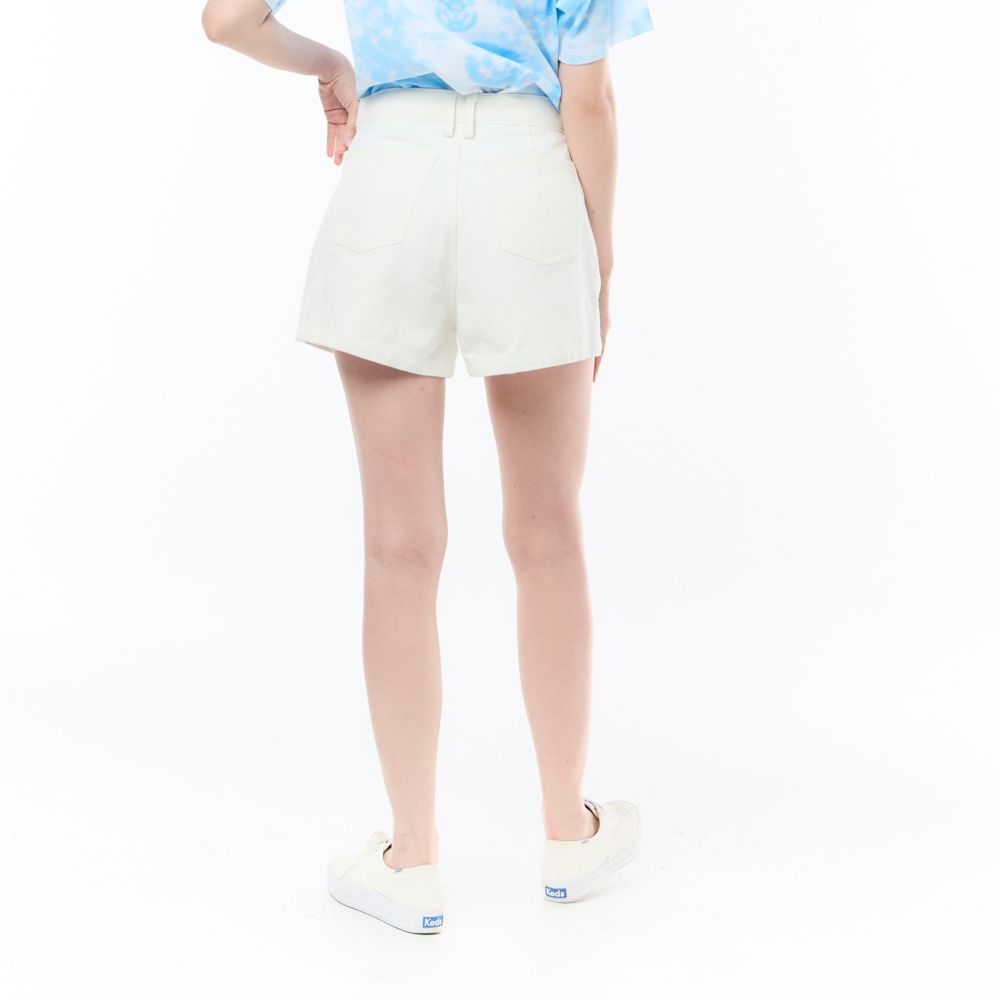 MESTYLE กางเกงขาสั้นทวิล สีขาว ไซซ์ S