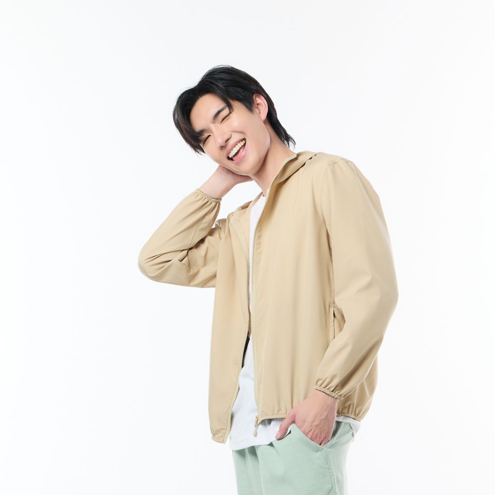 MESTYLE เสื้อฮูดยูวี สีกากี ไซซ์ XL