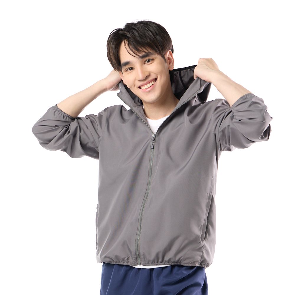 MESTYLE เสื้อฮูดยูวี สีเทาเข้ม ไซซ์ M