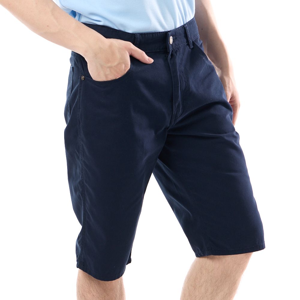 MESTYLE กางเกงขาสั้นทวิล สีกรมท่า ไซซ์ 38