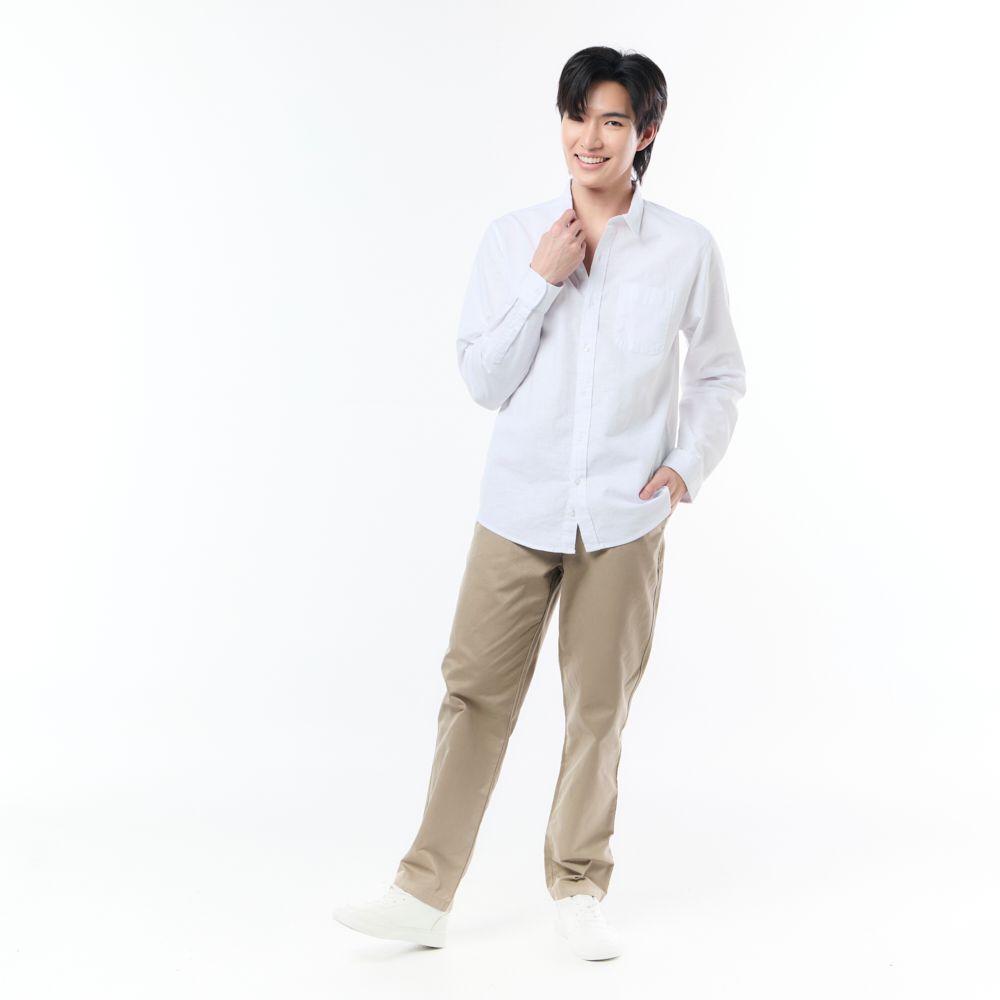MESTYLE เชิ้ตแขนยาวมินิมอล สีขาว ไซซ์ S