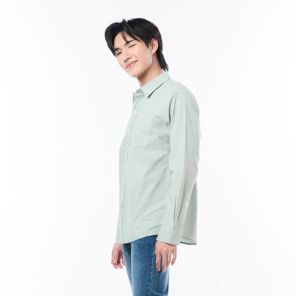 MESTYLE เชิ้ตแขนยาวมินิมอล สีเทา ไซซ์ L