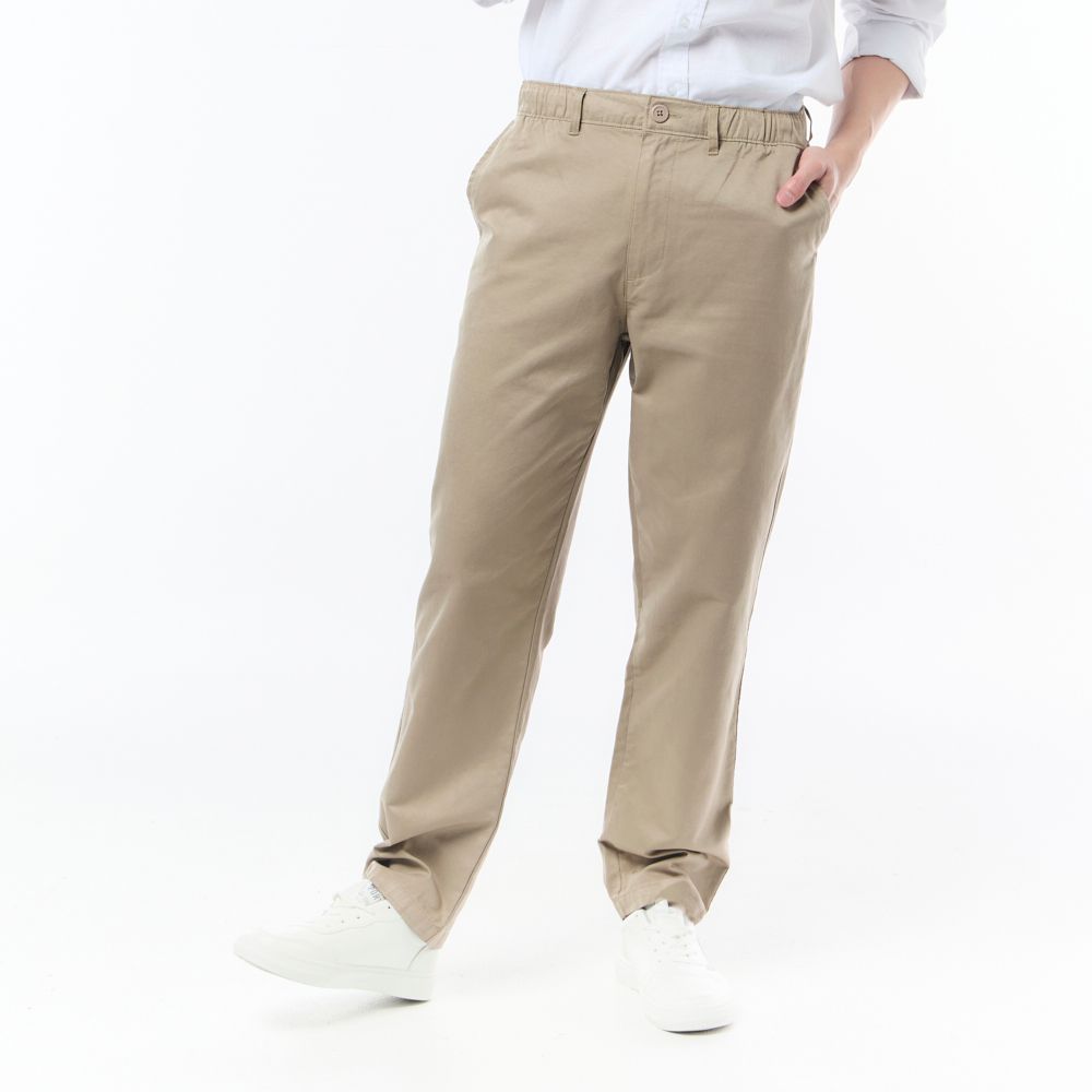 MESTYLE กางเกงขายาวมินิมอล สีกากี ไซซ์ 38