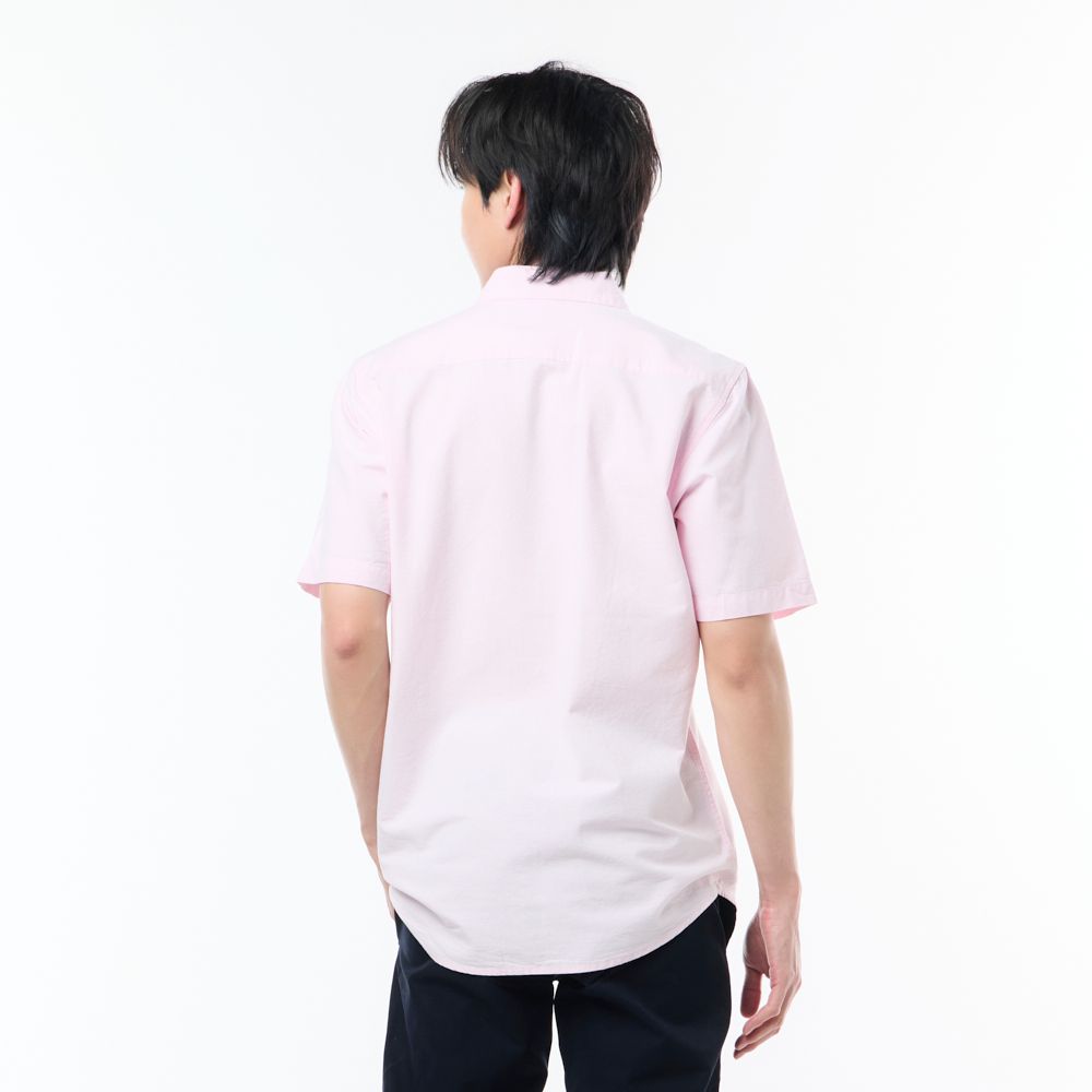 MESTYLE เสื้อเชิ้ตแขนสั้น สีชมพู ไซซ์ S