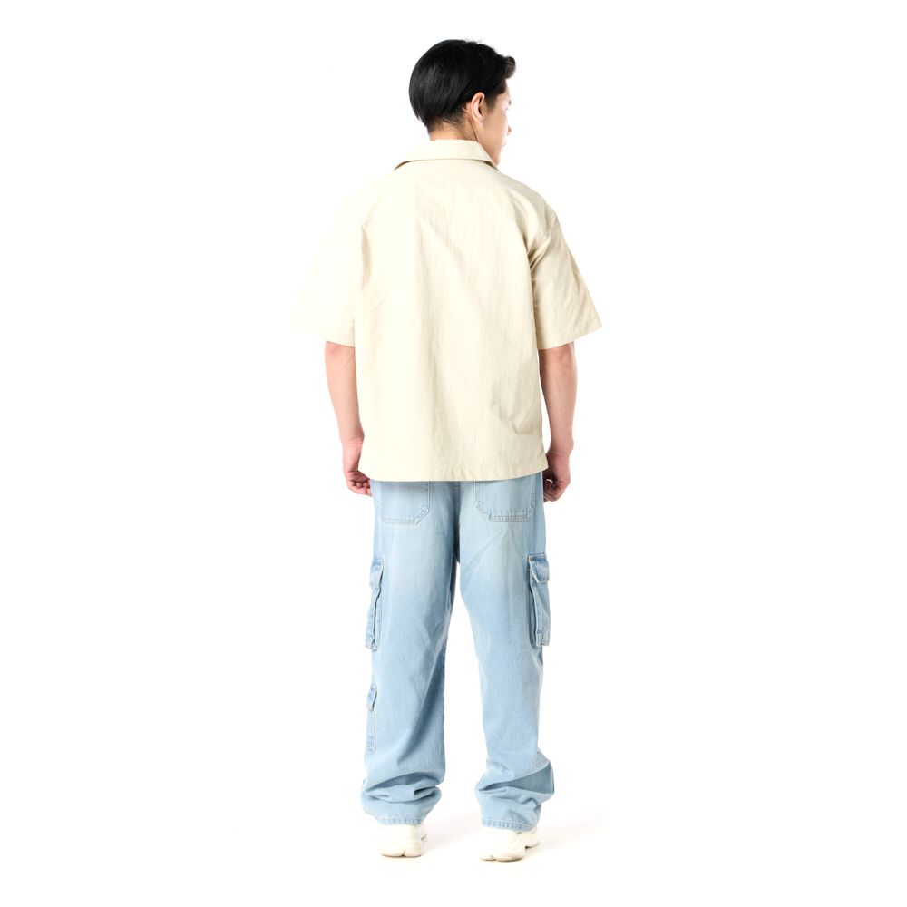 MESTYLE เสื้อเชิ้ตแขนสั้น สีเบจ ไซซ์ S