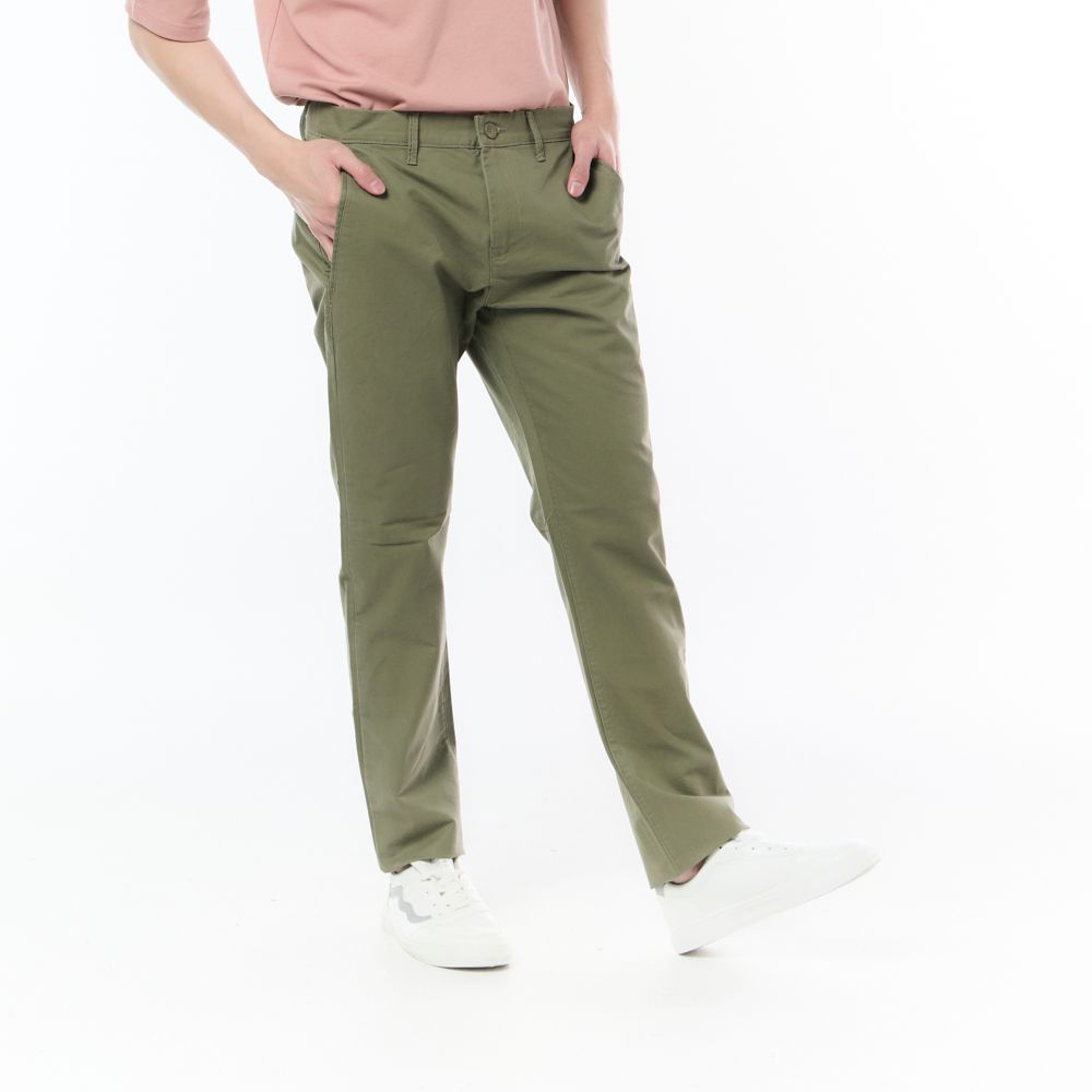 MESTYLE CLASSIC CHINO PANTS OLIVE GREEN SIZE 36