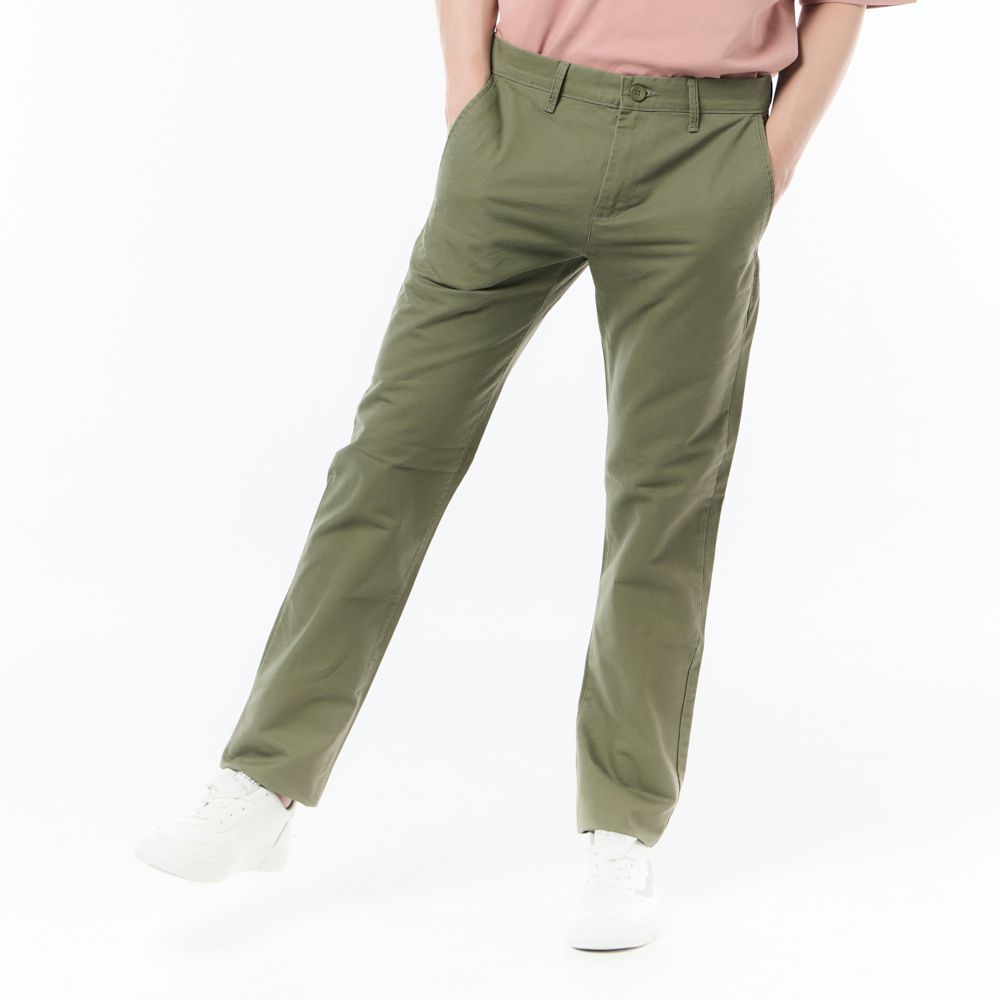 MESTYLE CLASSIC CHINO PANTS OLIVE GREEN SIZE 36