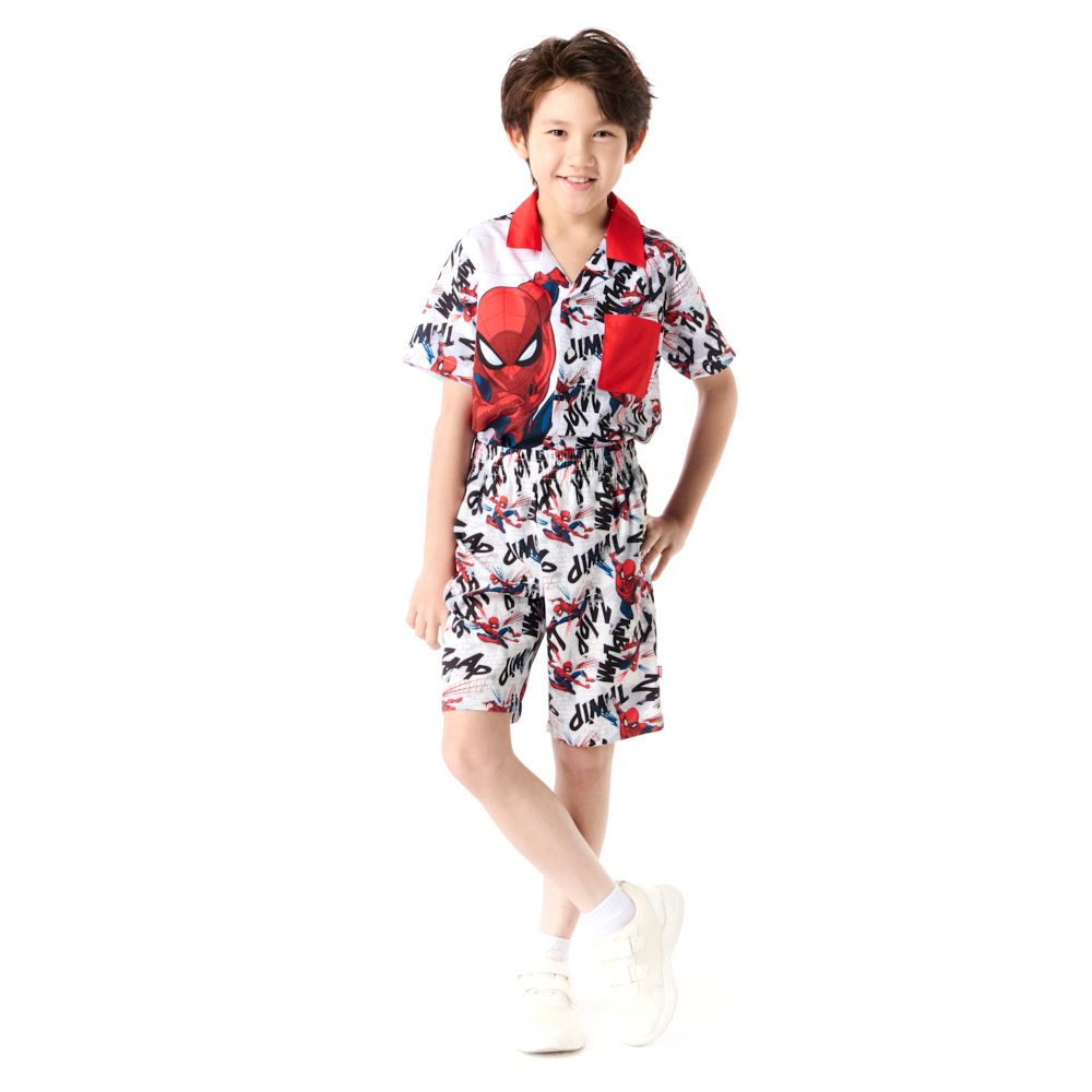 MESTYLE DISNEY ITALY SILK SET SPIDERMAN WHITE SIZE 5