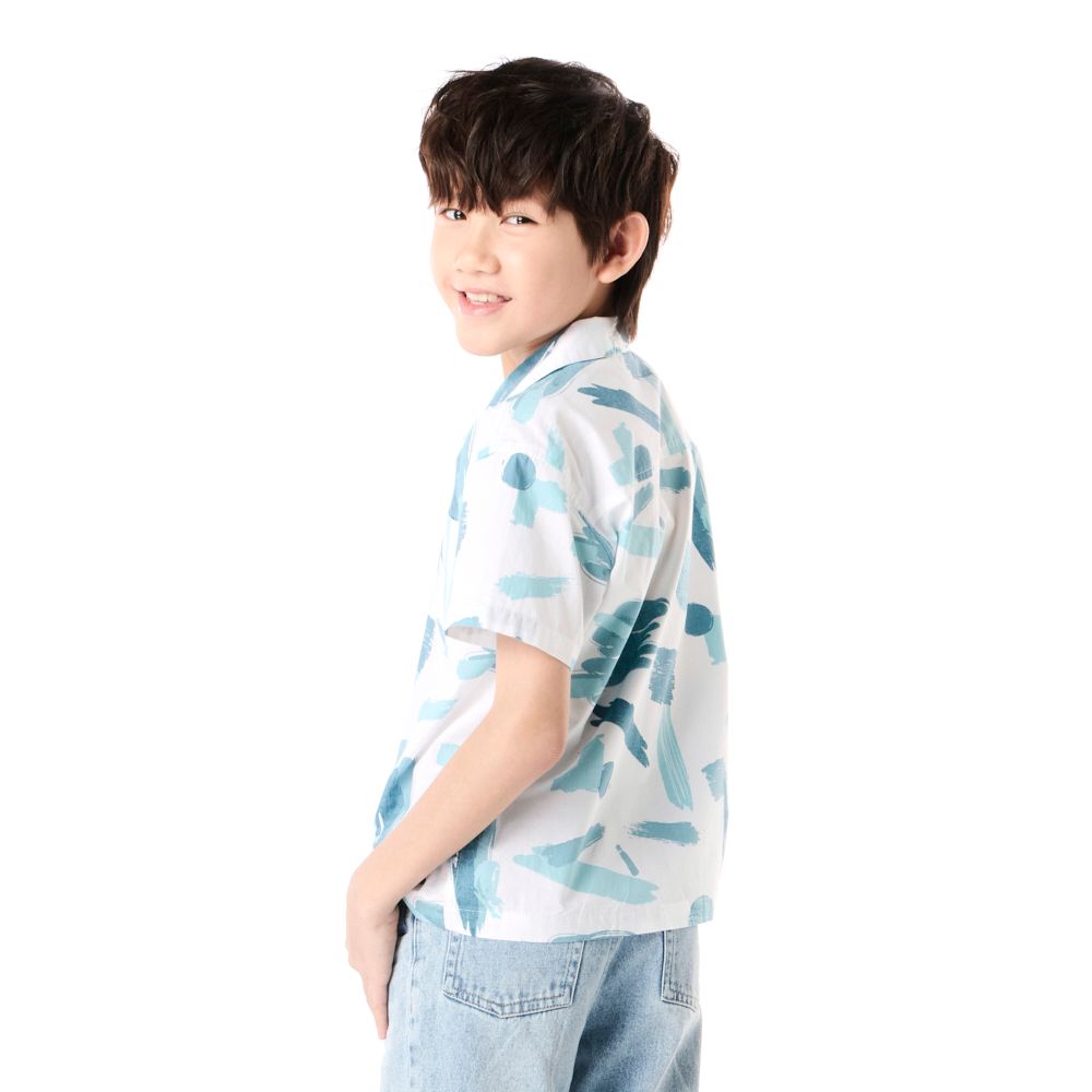 MESTYLE เสื้อเชิ้ต ABSTRACT สีฟ้า ไซส์ 9