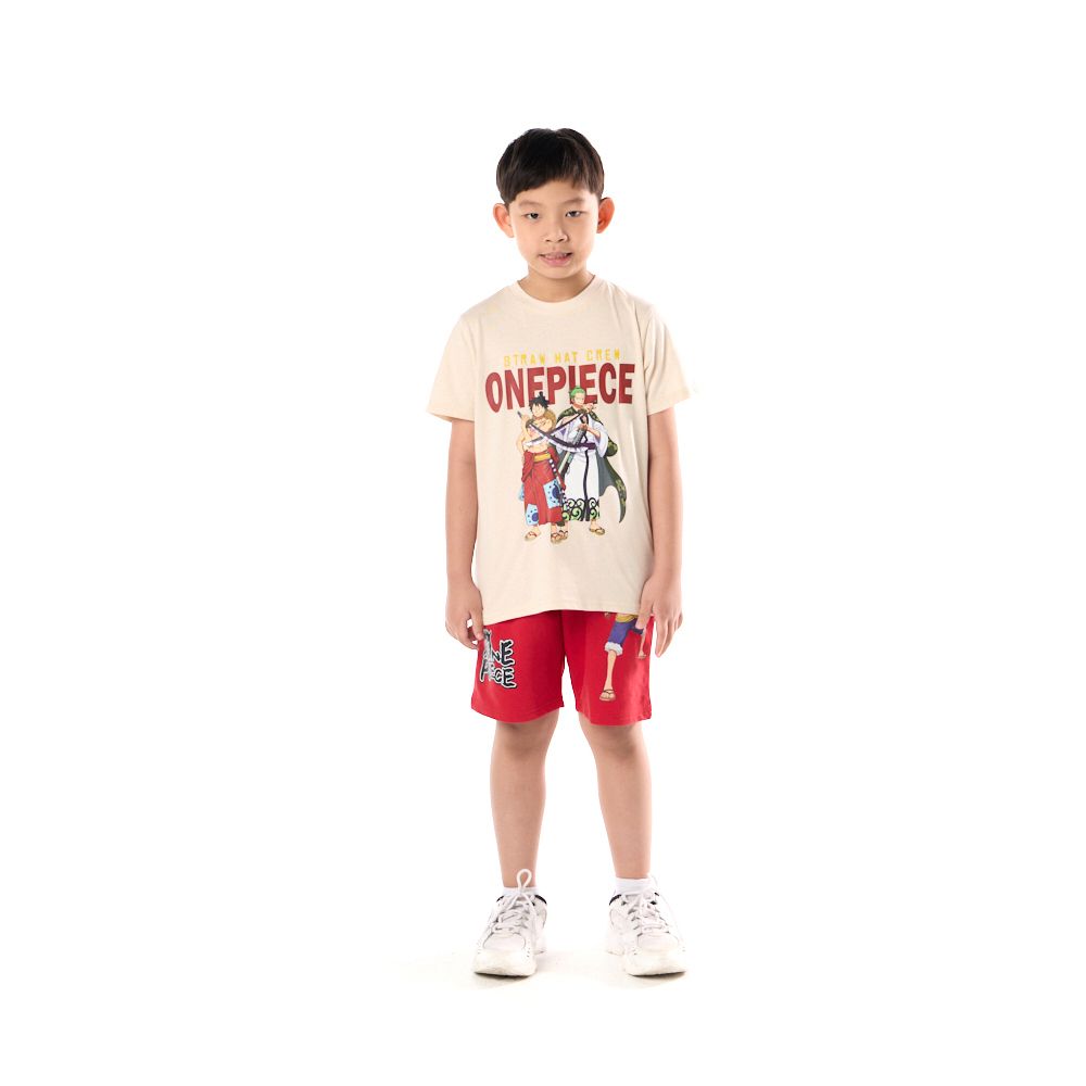CHARACTER เสื้อแขนสั้น ONE PIECE สีเบจ ไซส์ 12