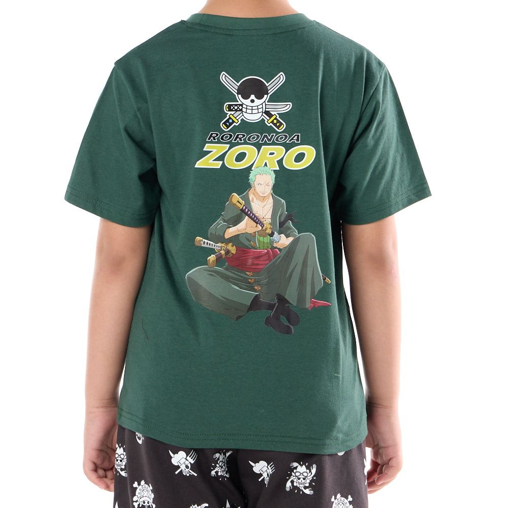 CHARACTER เสื้อแขนสั้น ONE PIECE สีเขียว ไซส์ 5