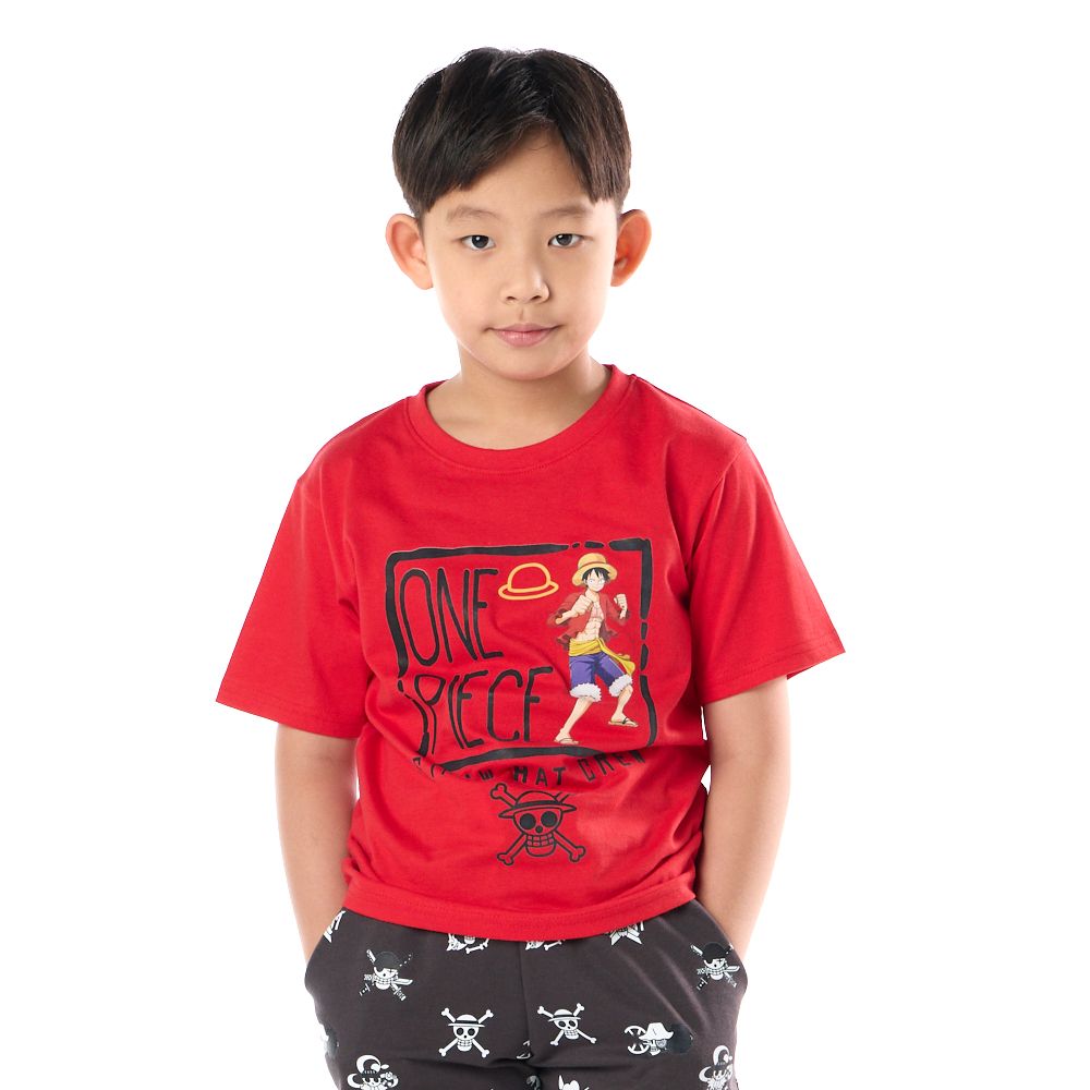 CHARACTER เสื้อแขนสั้น ONE PIECE สีแดง ไซส์ 9