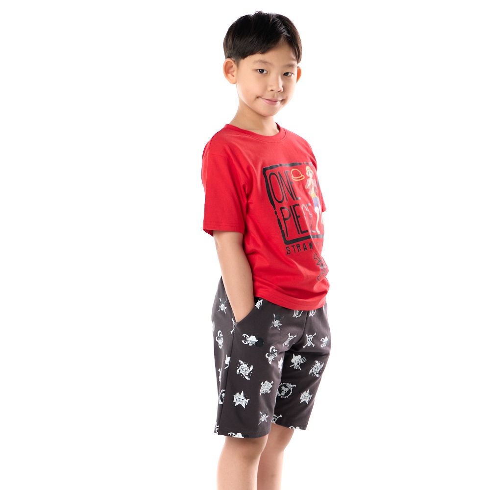 CHARACTER เสื้อแขนสั้น ONE PIECE สีแดง ไซส์ 9