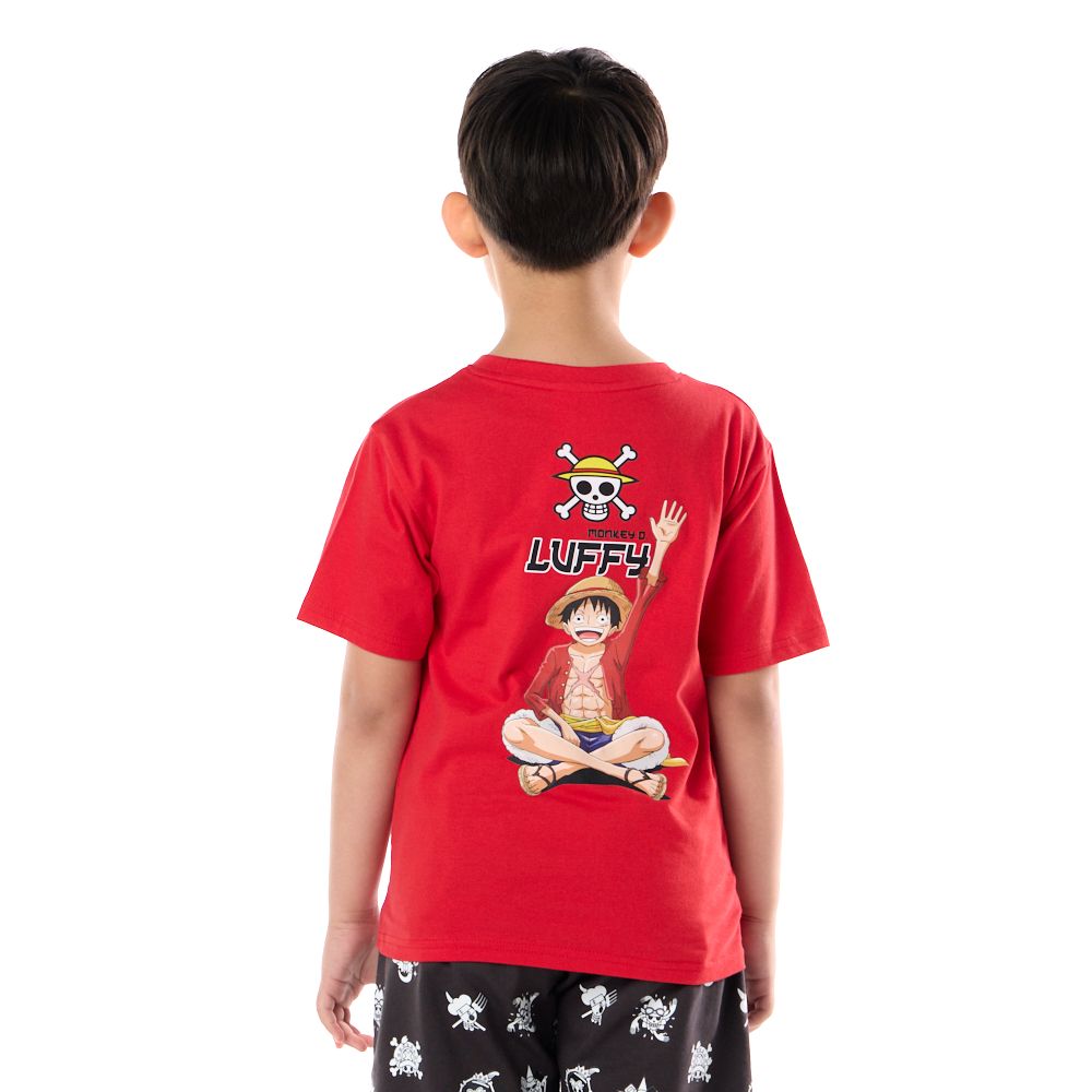 CHARACTER เสื้อแขนสั้น ONE PIECE สีแดง ไซส์ 9