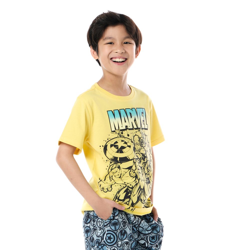 CHARACTER เสื้อแขนสั้น MARVEL สีเหลือง ไซส์ 7