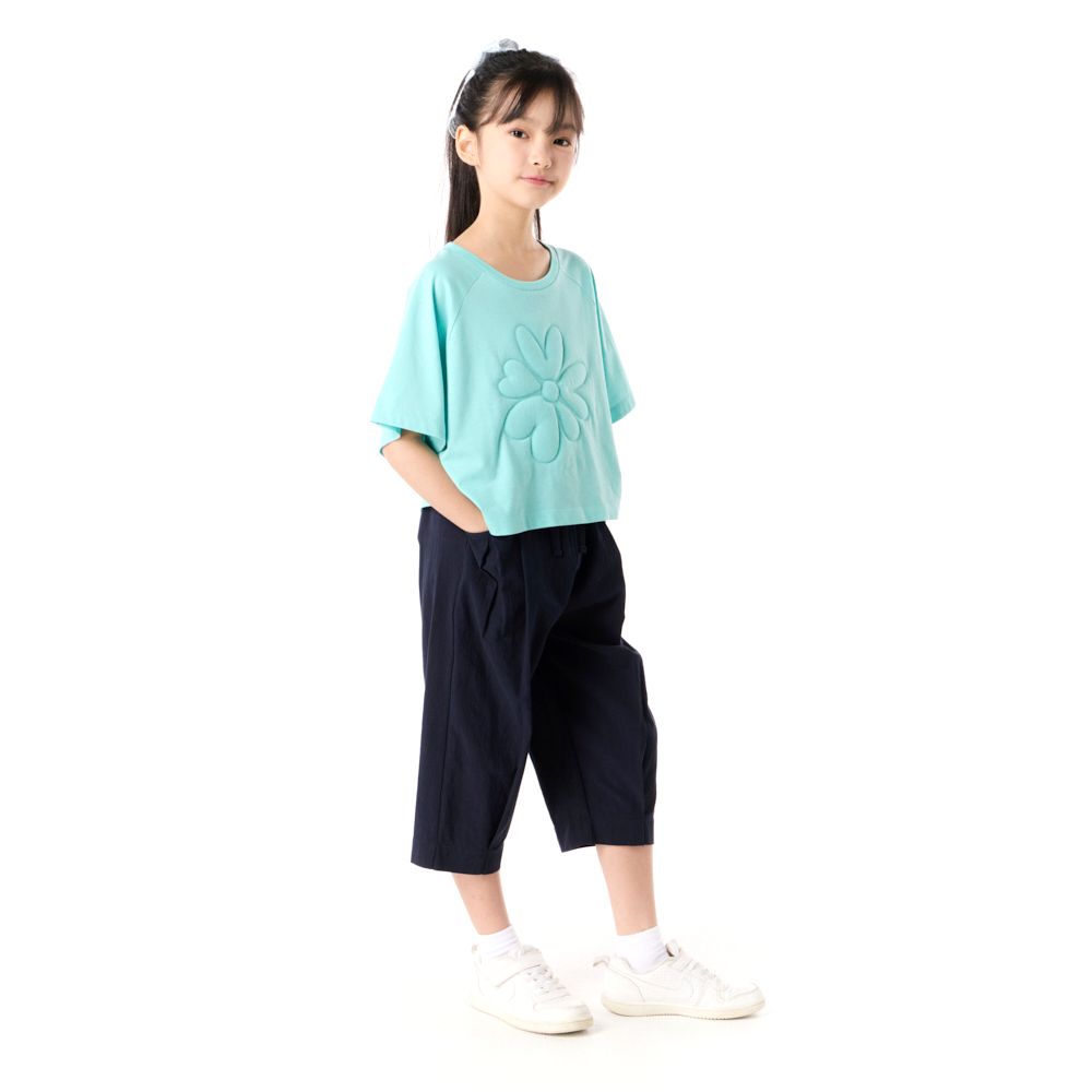 MESTYLE เสื้อยืดปักลายดอก HOME BAKED สีฟ้า ไซส์ 7